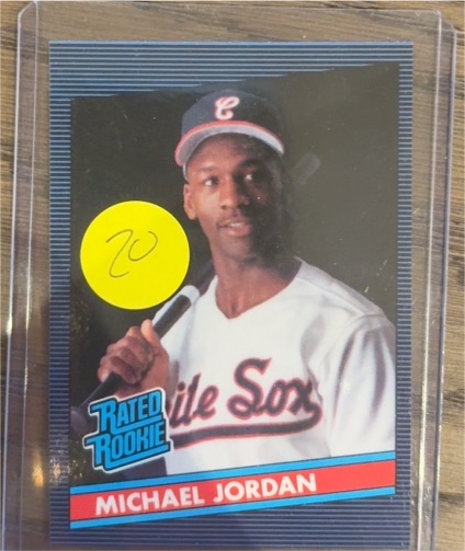 1990 Fun City Michael Jordan Rated Rookie Promo Card Chicago White Sox — front