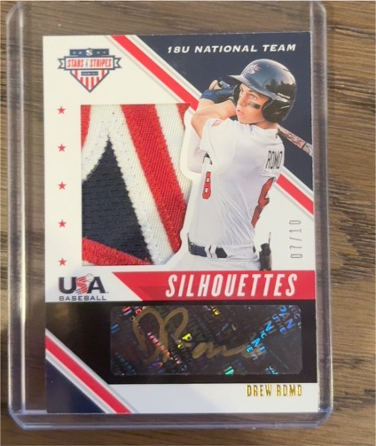 2020 Panini Stars & Stripes Silhouettes #USJ-DR Drew Romo — front