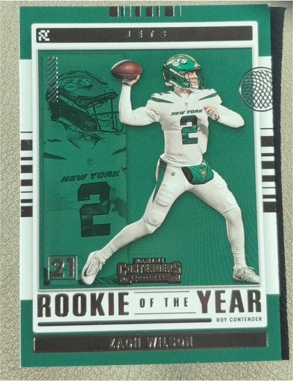 2021 Panini Contenders Rookie Of The Year #ROY-ZWI Zach Wilson — front