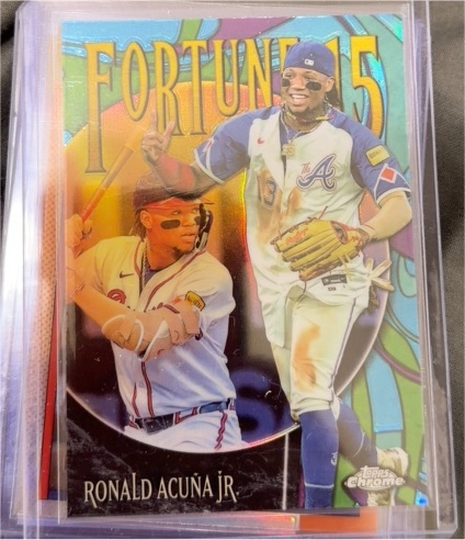 2025 Topps Chrome Fortune 15 #F15-4 Ronald Acuña Jr. — front