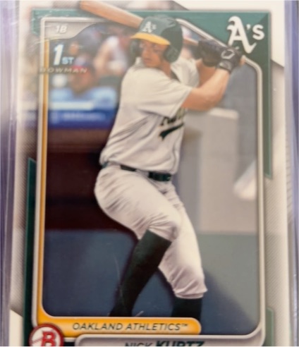 2024 Bowman Draft #BD-56 Nick Kurtz — front