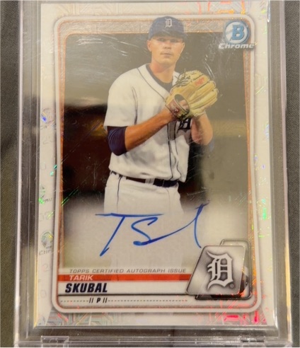 2020 Bowman Chrome #BMA-TS Tarik Skubal — front