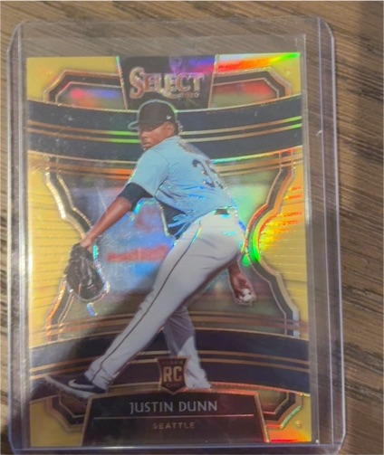 2020 Panini Select #24 Justin Dunn Rookie Card Seattle Mariners — front