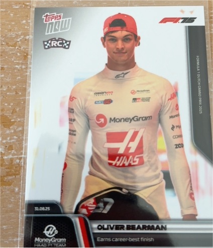 2025 Topps Now Formula 1 #059 Oliver Bearman — front