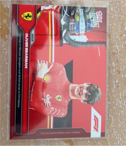 2024 Topps Now Formula 1 #4 Oliver Bearman — front