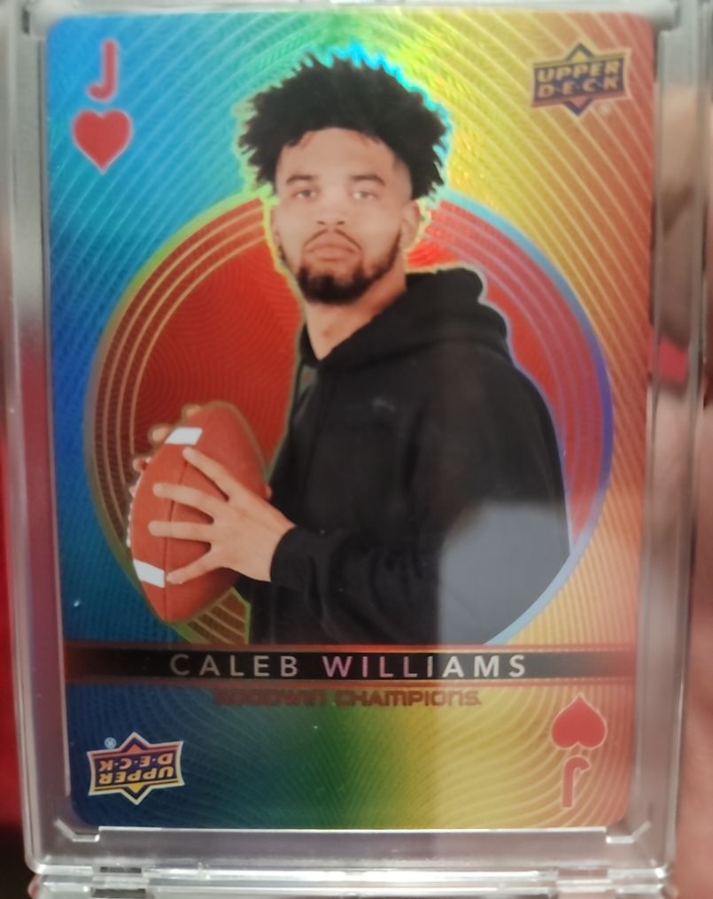 2022 Upper Deck Goodwin Champions Playing Cards #JACK-HEARTS Caleb Williams — front