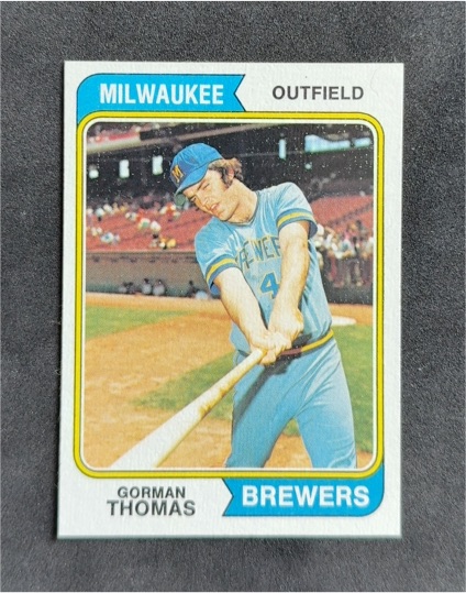 1974 Topps #288 Gorman Thomas — front