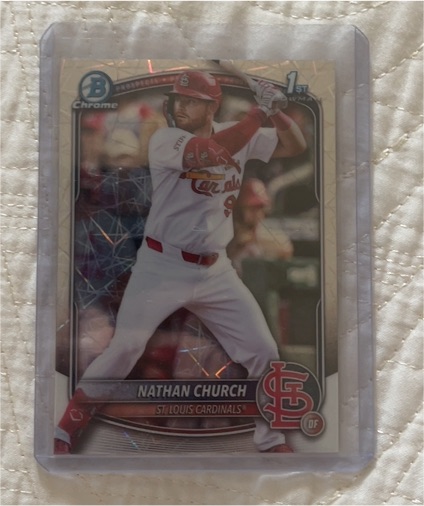 2025 Bowman Chrome #BCP-192 Nathan Church — front