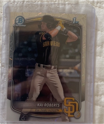 2025 Bowman Chrome #BCP-182 Kai Roberts — front