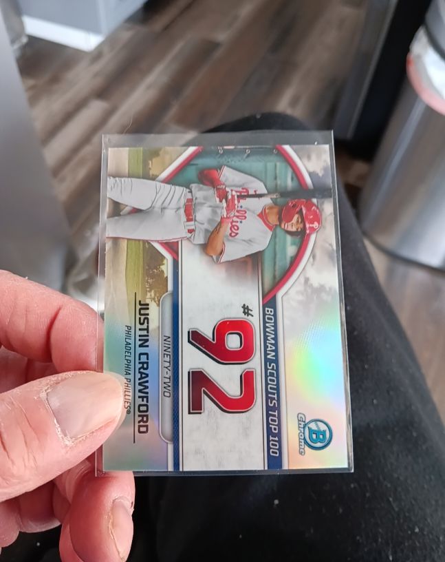 2023 Bowman Chrome Scouts Top 100 #BTP-92 Justin Crawford — front