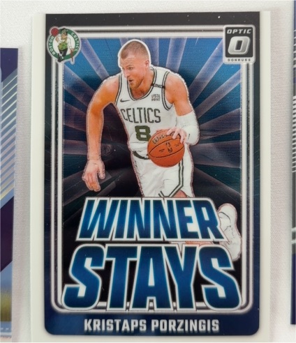 2024-25 Donruss Optic #9 Kristaps Porzingis Winner Stays — front