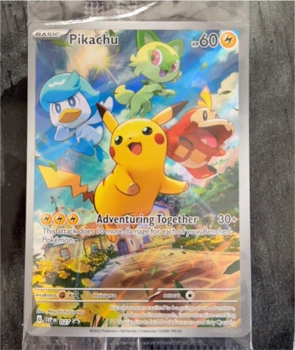 2023 Pokémon SVP #027 Pikachu Adventuring Together — front