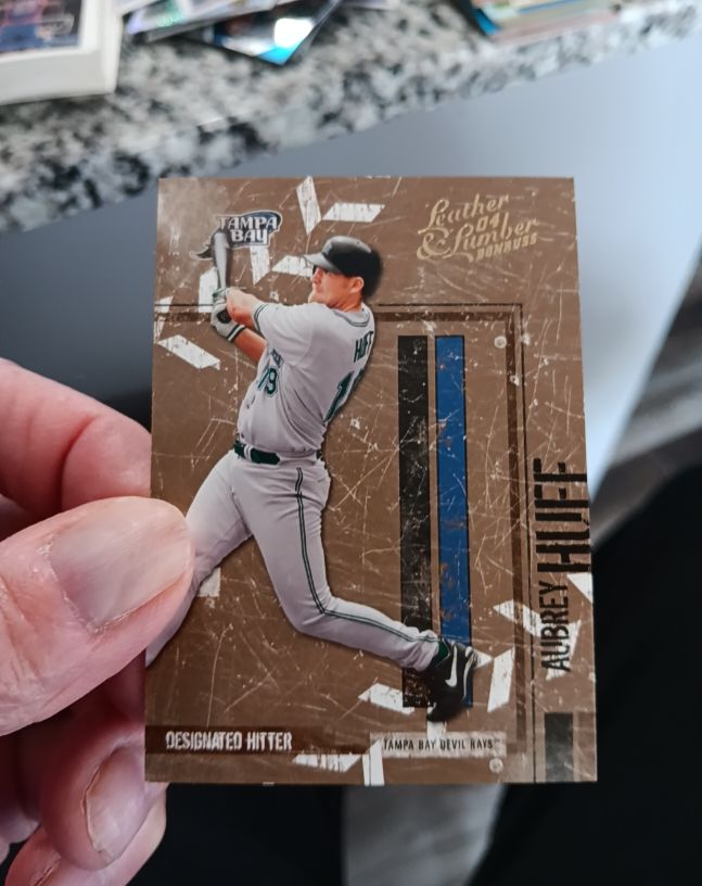 2004 Donruss Leather & Lumber #138 Aubrey Huff — front
