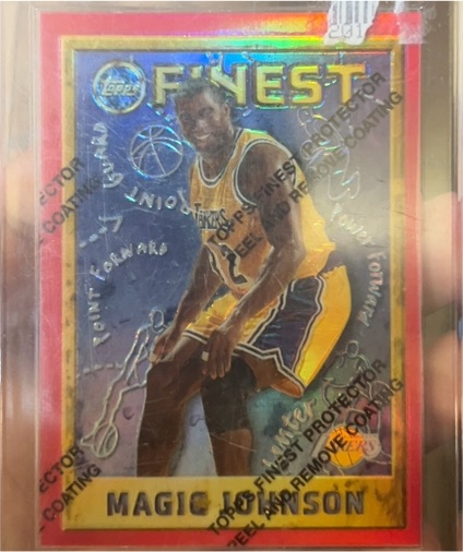 1995 Topps Finest #252 Magic Johnson — front