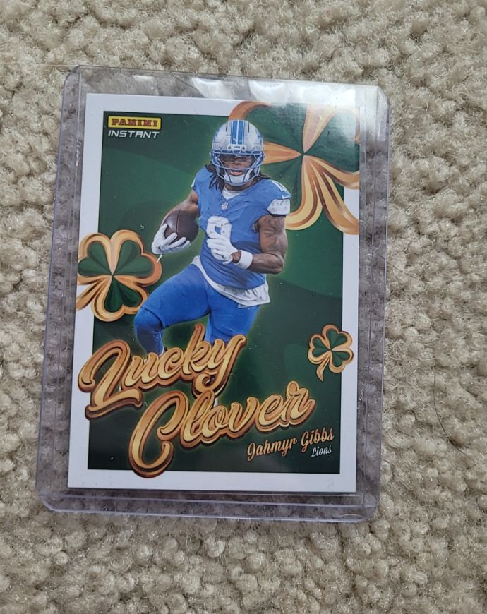 2025 Panini Instant Lucky Clover #5 Jahmyr Gibbs — front