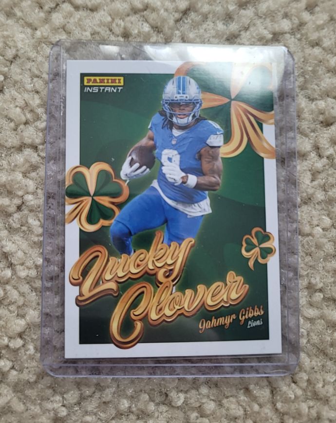 2025 Panini Instant Lucky Clover #5 Jahmyr Gibbs — front
