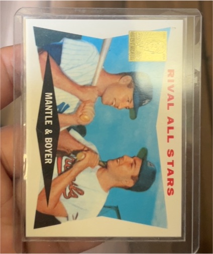 1960 Topps #160 Rival All Stars Mickey Mantle & Ken Boyer — front