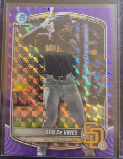 2025 Bowman Chrome #BCP-59 Leo De Vries — front