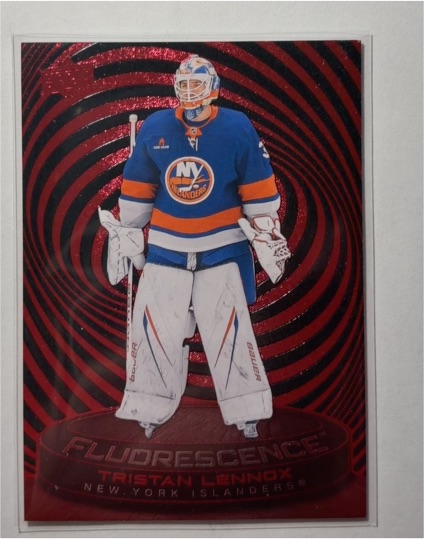 2025-26 Upper Deck Series 2 Fluorescence Red #F-39 Tristan Lennox — front
