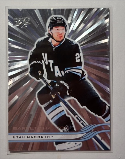 2025-26 Upper Deck Series 2 Outburst Silver #421 Barrett Hayton — front