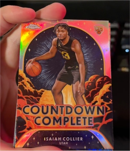 2024-25 Topps Chrome #CC-23 Isaiah Collier Countdown Complete — front