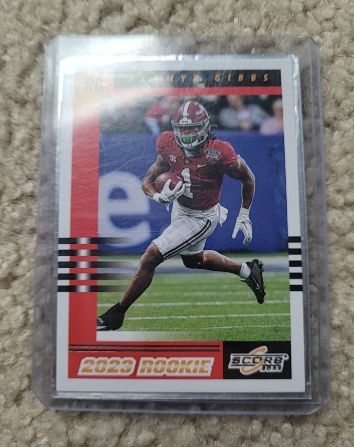2023 Panini Score #9 Jahmyr Gibbs Rookie — front