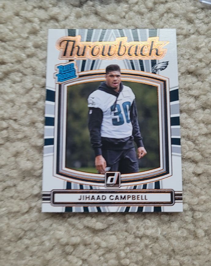 2025 Donruss #1 Jihaad Campbell Throwback Rated Rookie — front