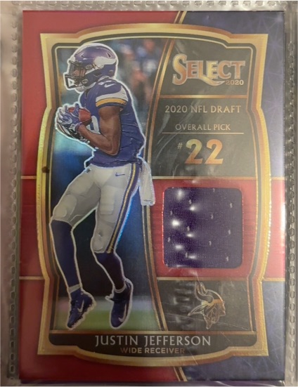 2020 Panini Select Draft Selections #DS-JJE Justin Jefferson — front