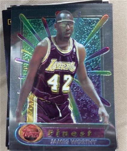 1994-95 Topps Finest #42 James Worthy — front