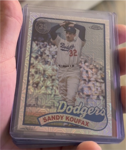 2024 Topps Series 2 - 1989 Topps Chrome Silver Pack Mojo #2T89C-89 Sandy Koufax — front