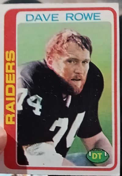 1978 Topps #481 Dave Rowe Oakland Raiders — front