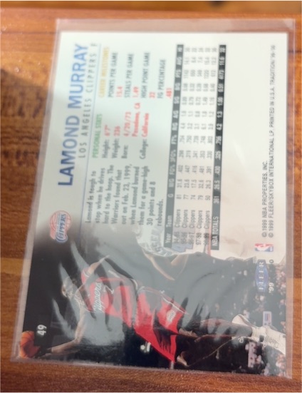 1994-95 Fleer #7 Lamond Murray — front
