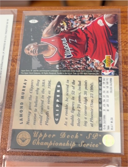1994-95 Upper Deck #273 Lamond Murray — front