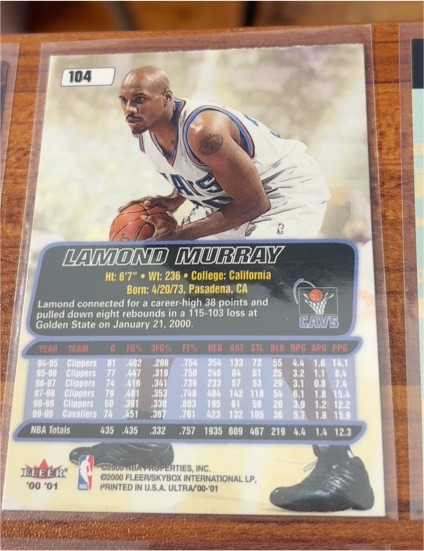 2000 Fleer Ultra #104 Lamond Murray — front