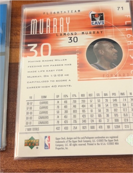 2002 Upper Deck Ovation #71 Lamond Murray — front