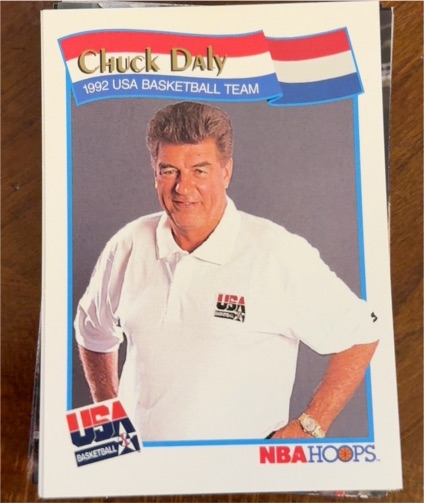 1991-92 NBA Hoops #61 Chuck Daly 1992 USA Basketball Team — front