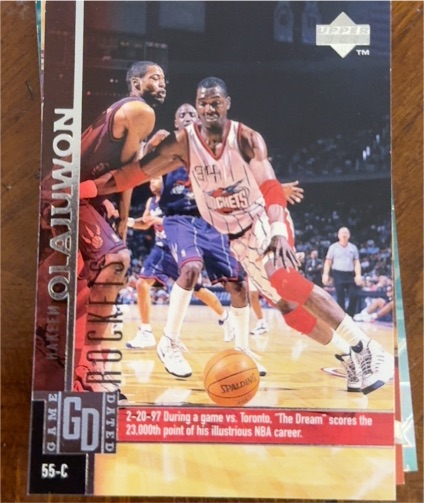 1997-98 Upper Deck #45 Hakeem Olajuwon — front