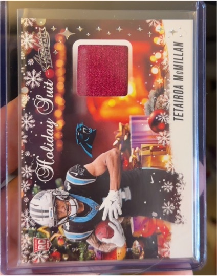 2025 Panini Absolute Holiday Suit #HS-TMN Tetairoa McMillan Rookie Patch — front