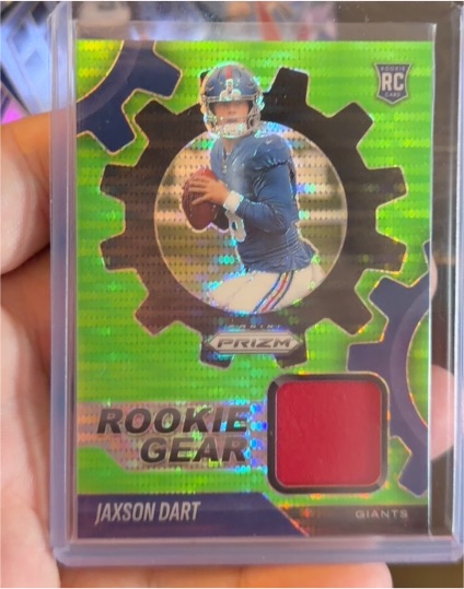 2025 Panini Prizm Rookie Gear #RGR-JDT Jaxson Dart — front