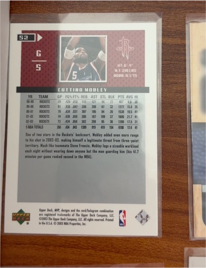 2003 Upper Deck MVP #S2 Cuttino Mobley — front