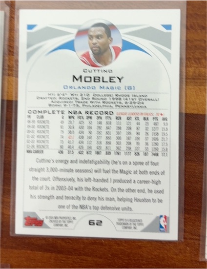 2004-05 Topps #62 Cuttino Mobley — front