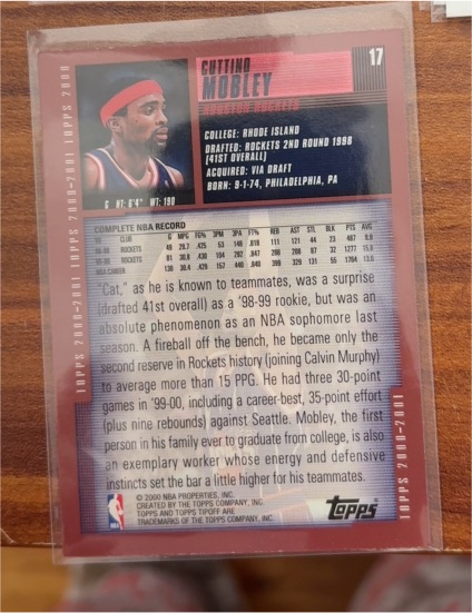 2000-01 Topps #17 Cuttino Mobley — front