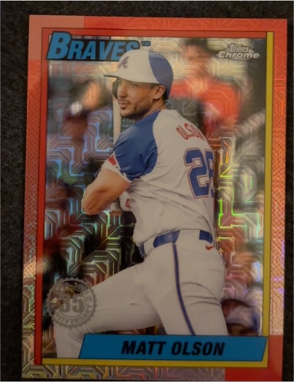 2025 Topps Series 1 Chrome Mojo #T90C-23 Matt Olson — front
