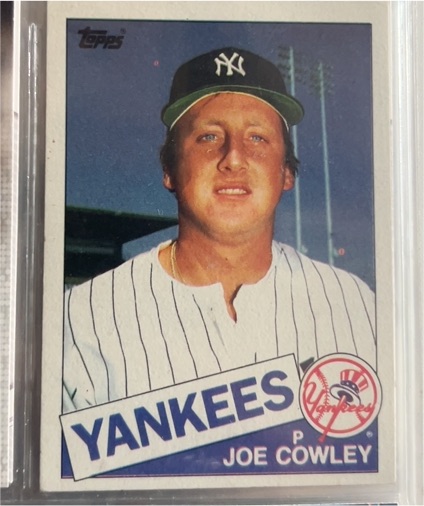 1985 Topps #769 Joe Cowley — front
