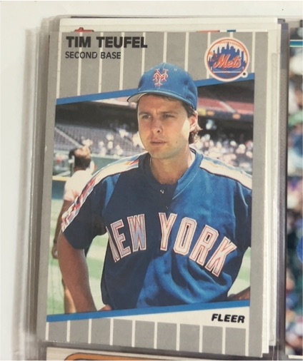 1989 Fleer #50 Tim Teufel New York Mets — front