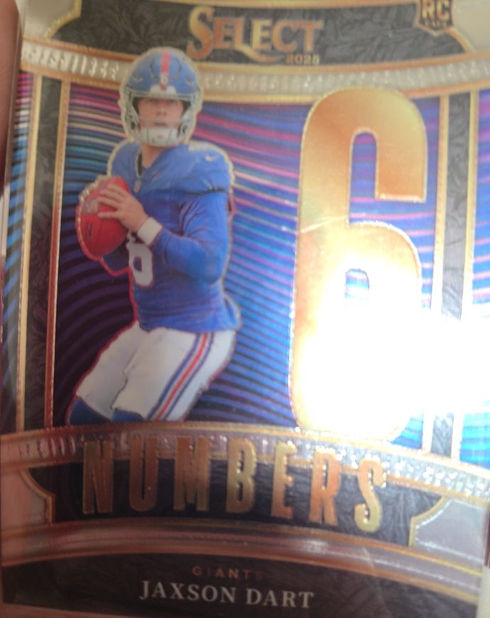 2025 Panini Select #16 Jaxson Dart Numbers Insert Rookie Card — front
