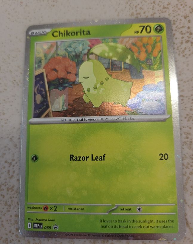 2016 Pokémon MEP #069 Chikorita — front