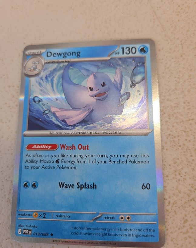 2026 Pokemon Perfect Order #019 Dewgong — front