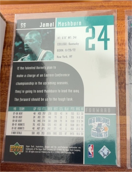 1999 Upper Deck #55 Jamal Mashburn — front