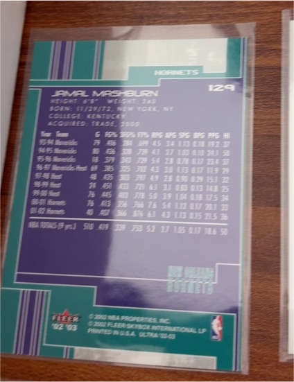 2002-03 Fleer #129 Jamal Mashburn — front